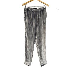 J Brand Womens Small Marlee Velvet Pants Trousers Cropped Silver Shimmer New NWT
